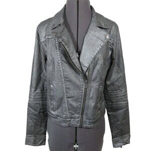 Vince Camuto Two women's metallic moto crop jacket S‎